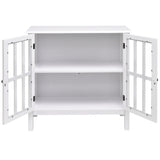 Costway 14-in W x 31-in H Wood White Freestanding Utility Storage Cabinet