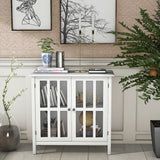 Costway 14-in W x 31-in H Wood White Freestanding Utility Storage Cabinet
