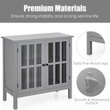 Costway 14-in W x 31-in H Mdf Gray Freestanding Utility Storage Cabinet