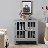 Costway 14-in W x 31-in H Mdf Gray Freestanding Utility Storage Cabinet