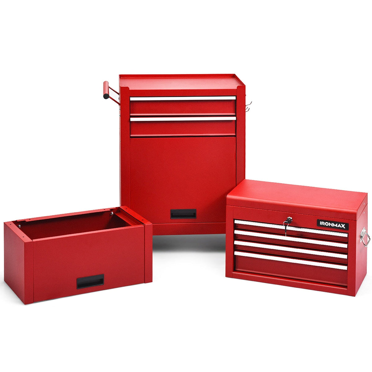 Costway 13-in W x 52-in H Steel Red Freestanding Utility Storage Cabinet