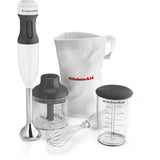 3-Speed Contour Silver Immersion Blender with Whisk and Chopper Attachments