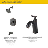 Chatfield Single-Handle 3-Spray Tub and Shower Faucet and Single Hole Bathroom Faucet Set in Legacy Bronze - Super Arbor