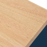 Runesay Blue Mdf Base with Mdf Wood Top Rolling Kitchen Island (16.92-in x 41.11-in x 38.22-in)