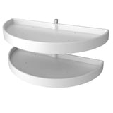 Rev-A-Shelf 2-Tier Plastic Half-Moon Blind Corner Cabinet Lazy Susan, 33 in