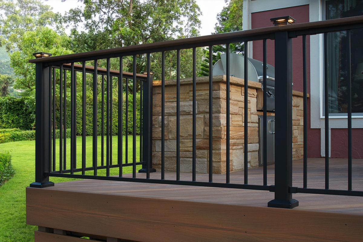 RELIABILT 1-in x 1-in Black Sand Steel Stair Connector