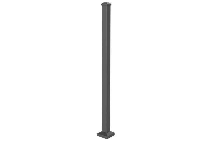 RELIABILT 2-in x 2-in x 4-ft Black Sand Steel Deck Post