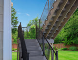 RELIABILT 6-ft x 36-in Black Sand Steel Deck Stair Rail Kit