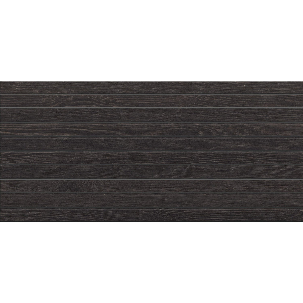 Daltile DEBONAIR ESTATE Ebony 12-in x 24-in Matte Porcelain Wood look Linear Mosaic Floor and Wall Tile product image