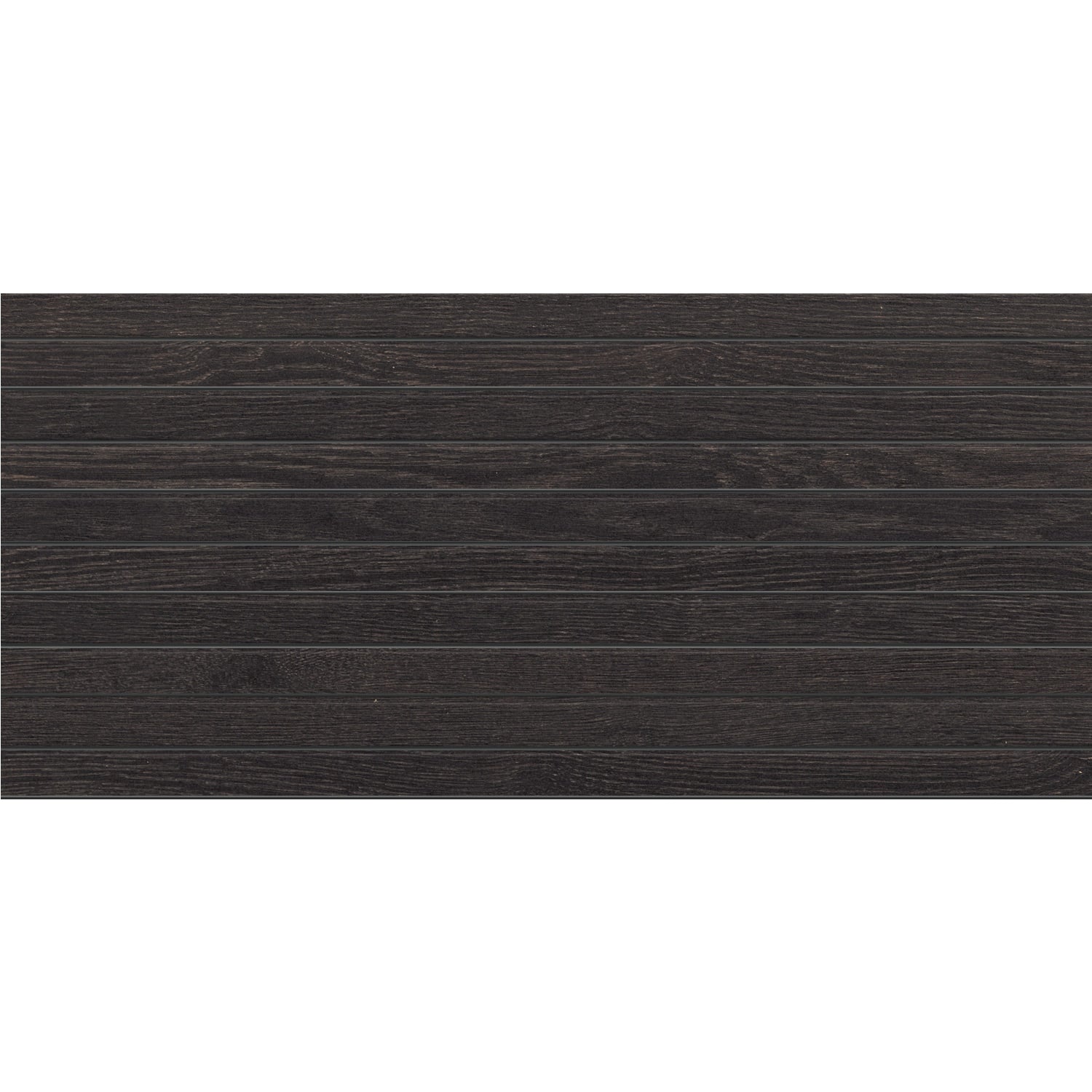 Daltile DEBONAIR ESTATE Ebony 12-in x 24-in Matte Porcelain Wood look Linear Mosaic Floor and Wall Tile product image
