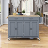 Runesay Black Mdf Base with Mdf Wood Top Rolling Kitchen Island (18.5-in x 54.33-in x 36.22-in)