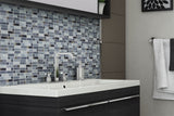 Elida Ceramica Brushed City Windows Staggered 12-in x 12-in Glossy Glass/Metal Mosaic Wall Tile