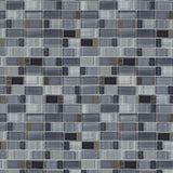 Elida Ceramica Brushed City Windows Staggered 12-in x 12-in Glossy Glass/Metal Mosaic Wall Tile