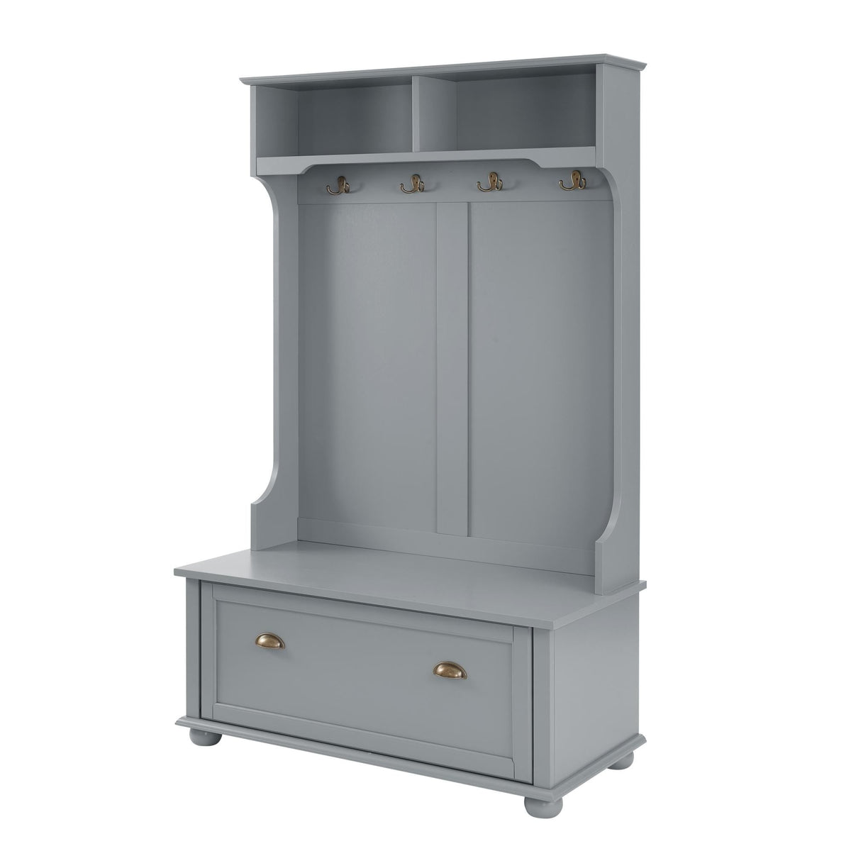 Yiekholo Casual 40.16-in Gray Wood Hall Tree