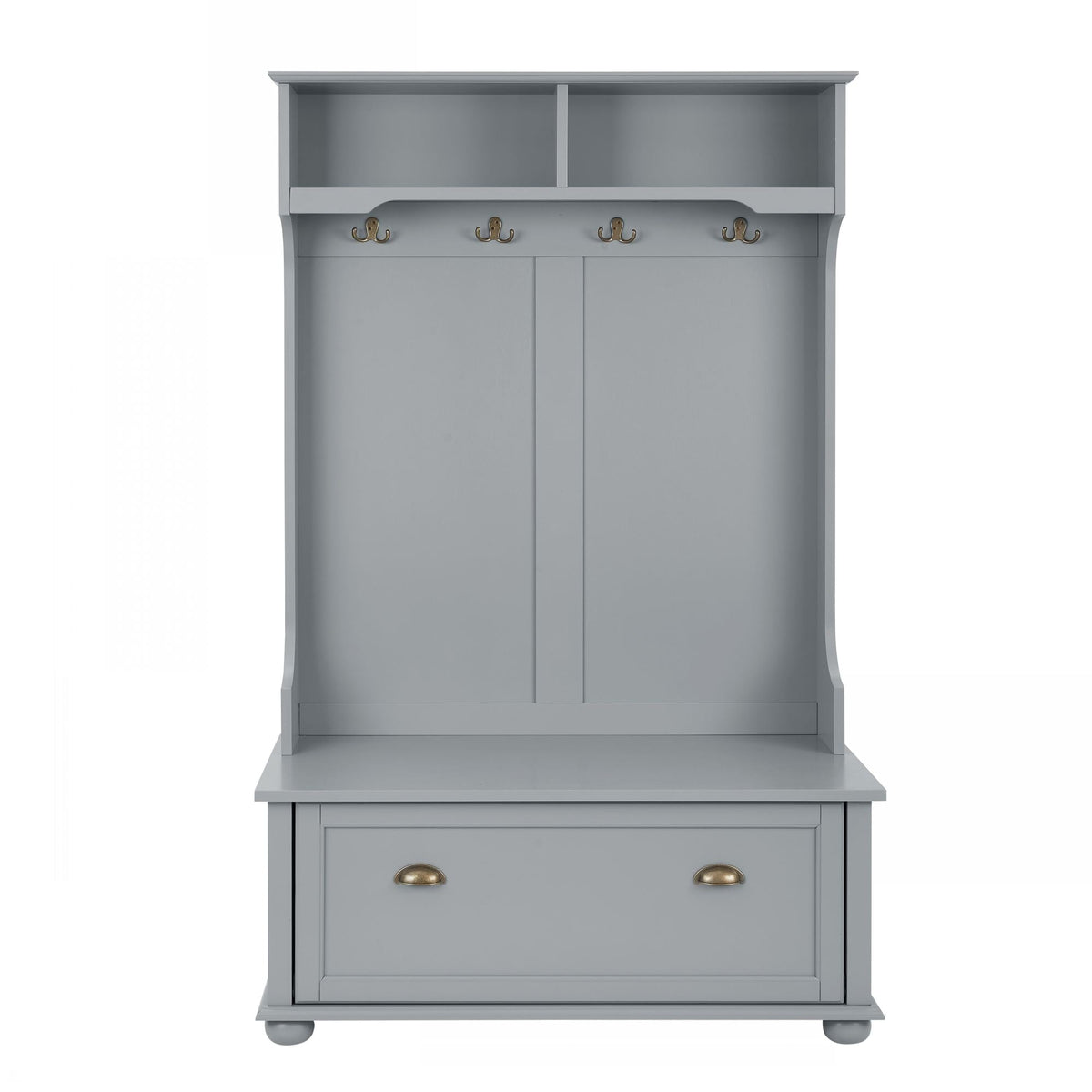 Yiekholo Casual 40.16-in Gray Wood Hall Tree