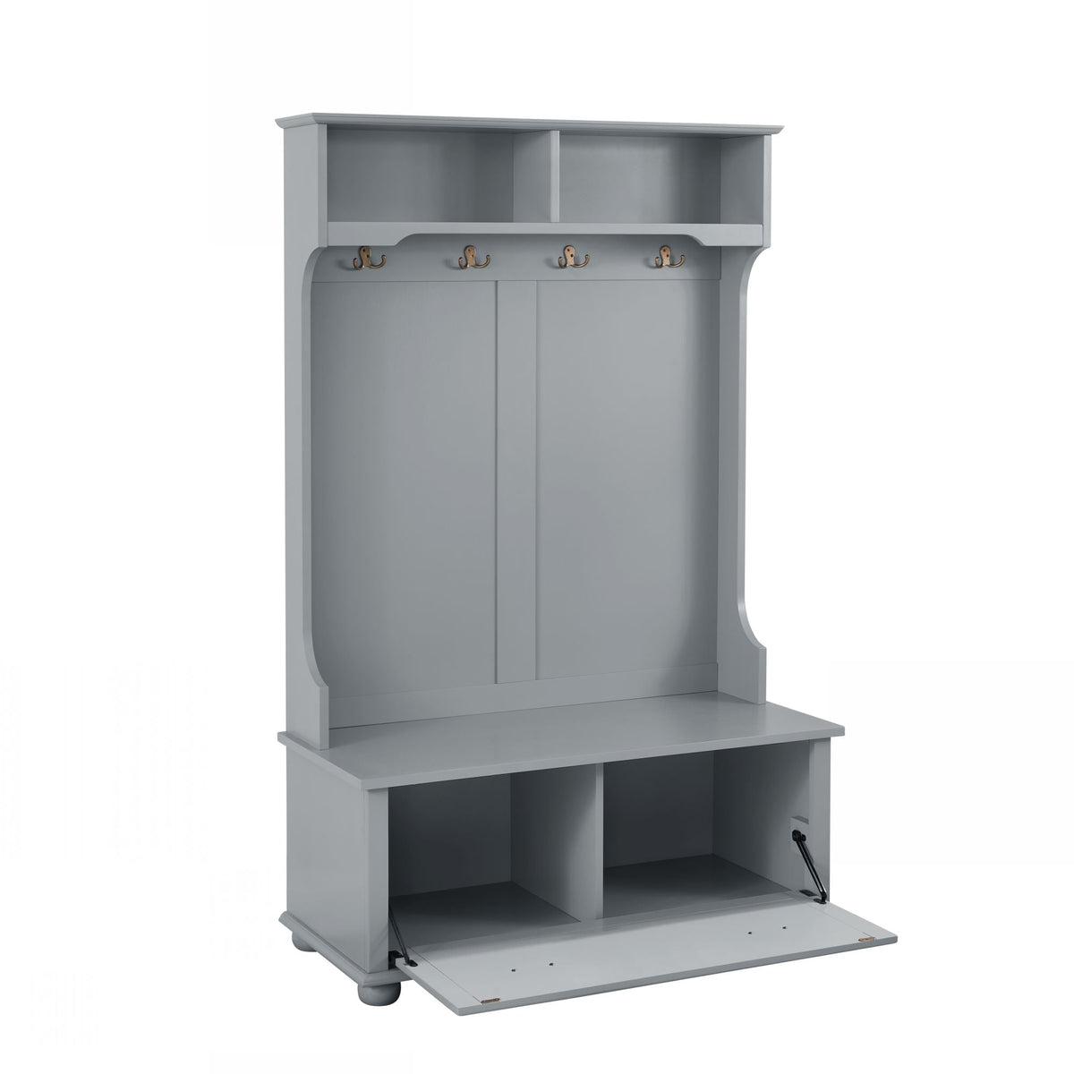 Yiekholo Casual 40.16-in Gray Wood Hall Tree