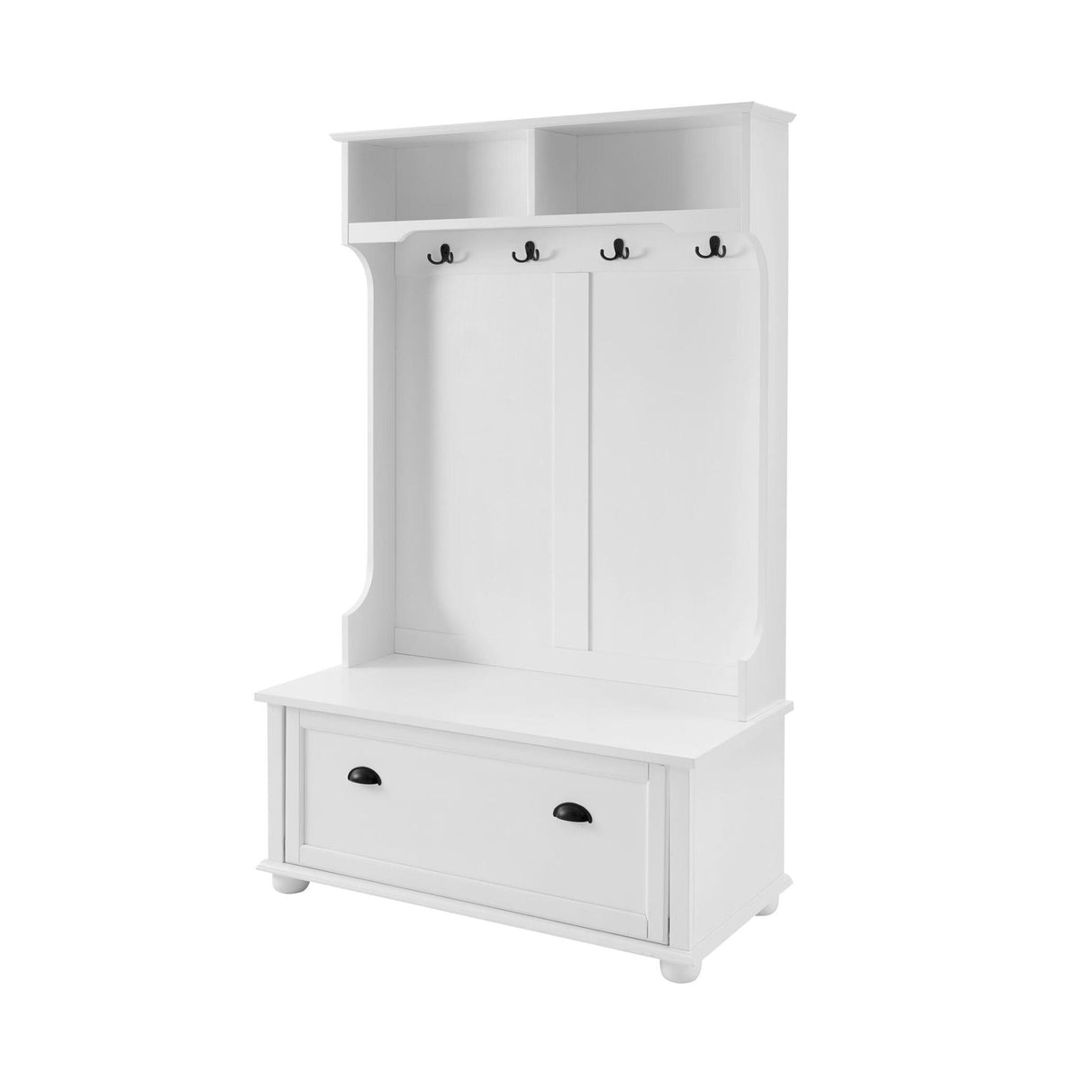 Yiekholo Casual 40.16-in White Wood Hall Tree