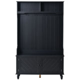 Yiekholo Casual 40.1-in Black Wood Hall Tree