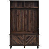 Yiekholo Casual 40.1-in Brown Wood Hall Tree