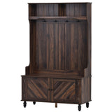 Yiekholo Casual 40.1-in Brown Wood Hall Tree