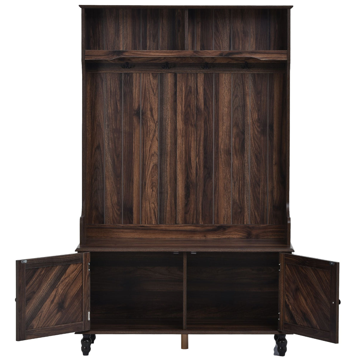 Yiekholo Casual 40.1-in Brown Wood Hall Tree
