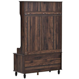 Yiekholo Casual 40.1-in Brown Wood Hall Tree