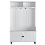 Yiekholo Casual 40.1-in White Wood Hall Tree