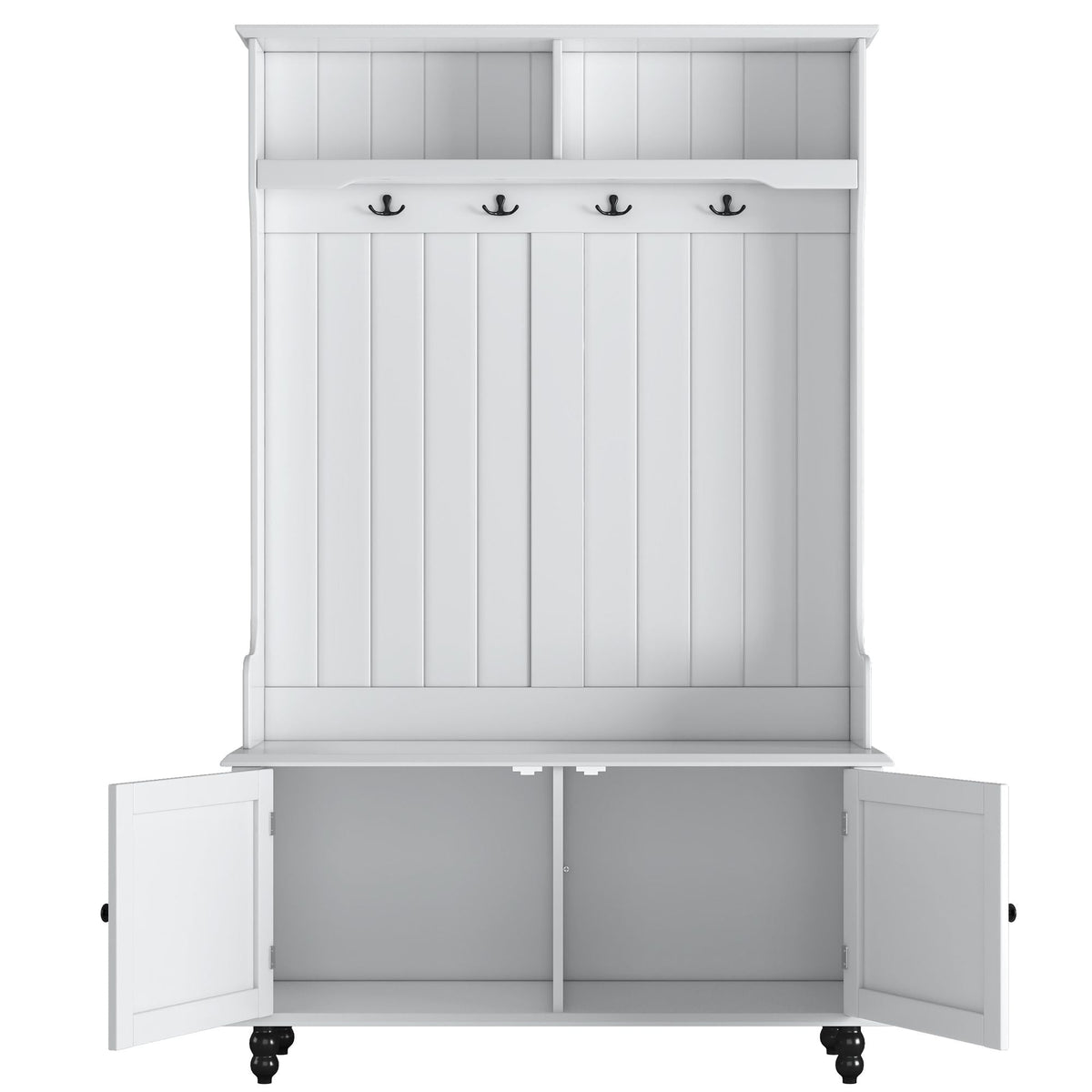 Yiekholo Casual 40.1-in White Wood Hall Tree