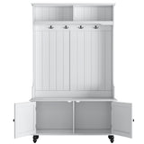 Yiekholo Casual 40.1-in White Wood Hall Tree