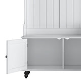 Yiekholo Casual 40.1-in White Wood Hall Tree