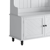 Yiekholo Casual 40.1-in White Wood Hall Tree