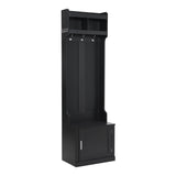 Yiekholo Casual 23.6-in Black Wood Hall Tree