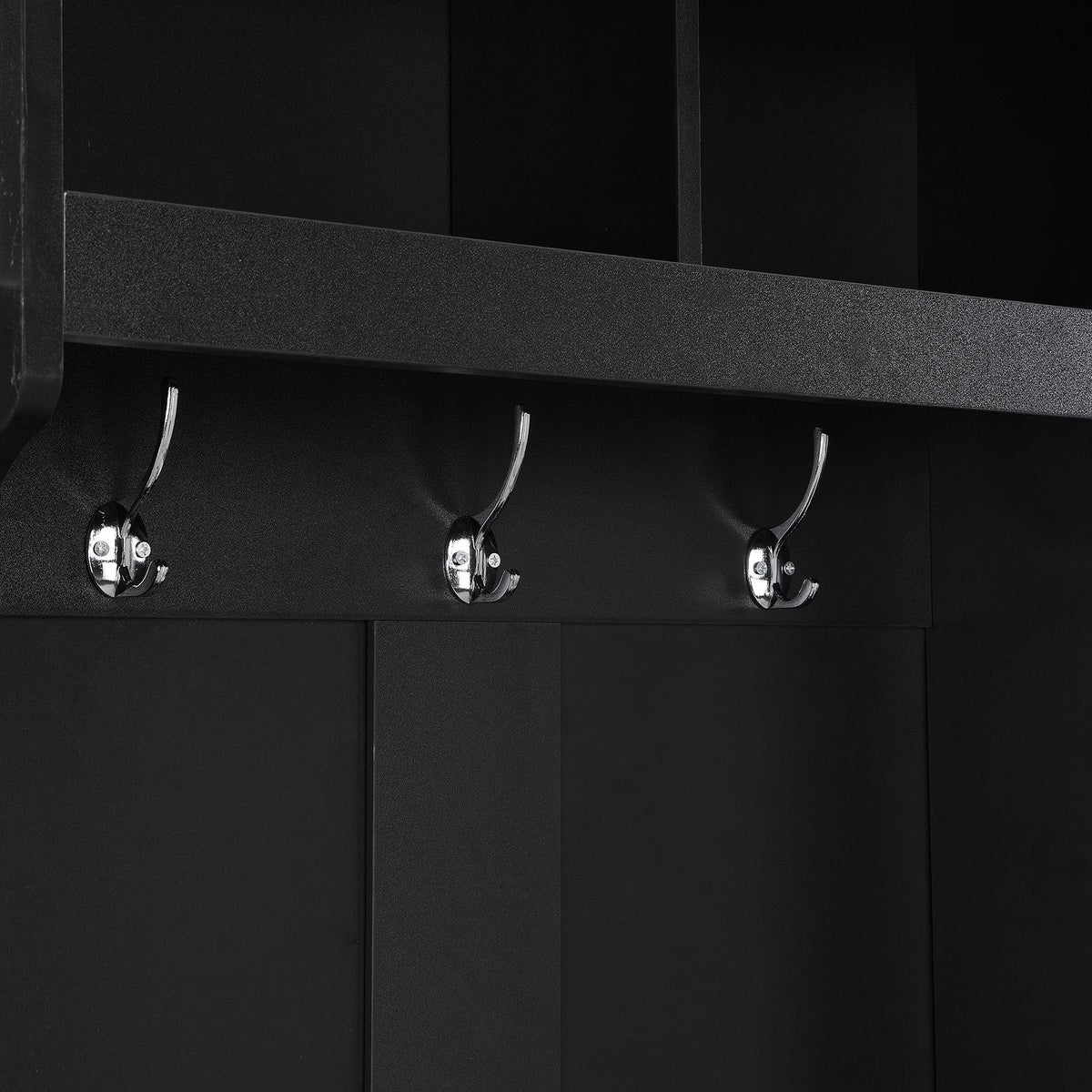 Yiekholo Casual 23.6-in Black Wood Hall Tree