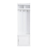 Yiekholo Casual 40.1-in White Wood Hall Tree