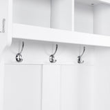 Yiekholo Casual 40.1-in White Wood Hall Tree