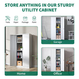 Kahomvis White 3-Shelf Office Cabinet