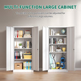 Kahomvis White 3-Shelf Office Cabinet