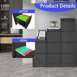 Kahomvis Black Office Cabinet