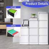 Kahomvis White Office Cabinet