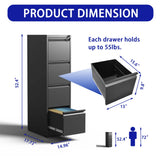 Kahomvis Black Office Cabinet