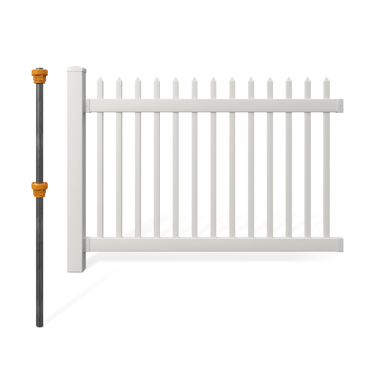 WamBam Fence 4-ft H x 6-ft W Privacy Vinyl Flat-top Fence Panel No Dig (Unassembled)