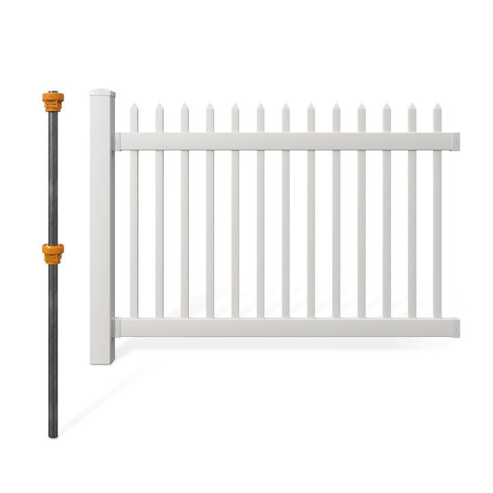 WamBam Fence 4-ft H x 6-ft W Privacy Vinyl Flat-top Fence Panel No Dig (Unassembled)