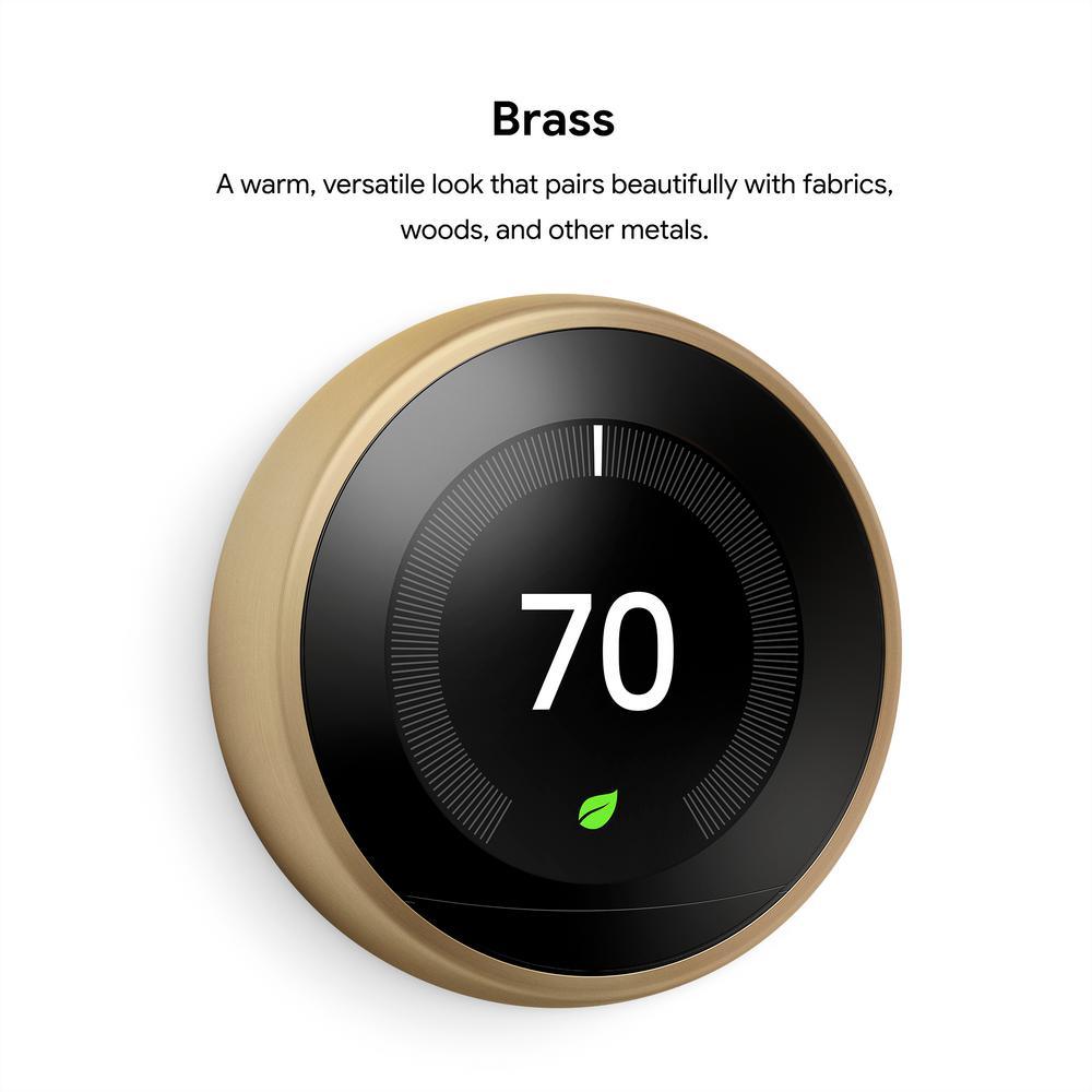 Nest Learning Thermostat 3rd Gen in Brass - Super Arbor