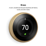 Nest Learning Thermostat 3rd Gen in Brass - Super Arbor