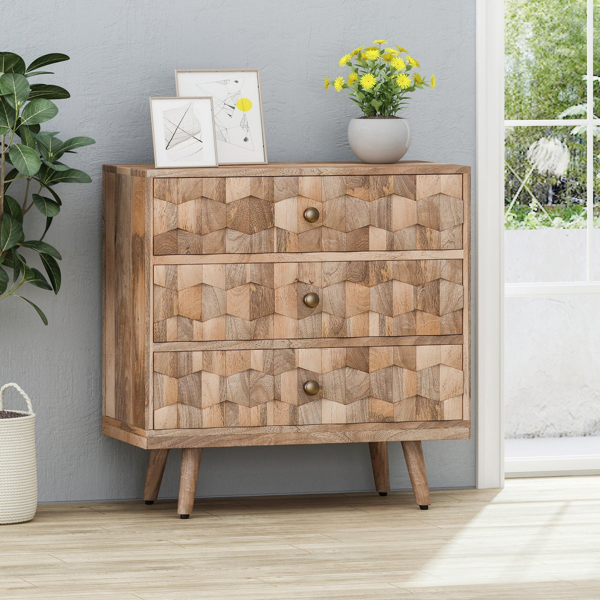 Best Selling Home Decor Brown 3-Drawer Chest