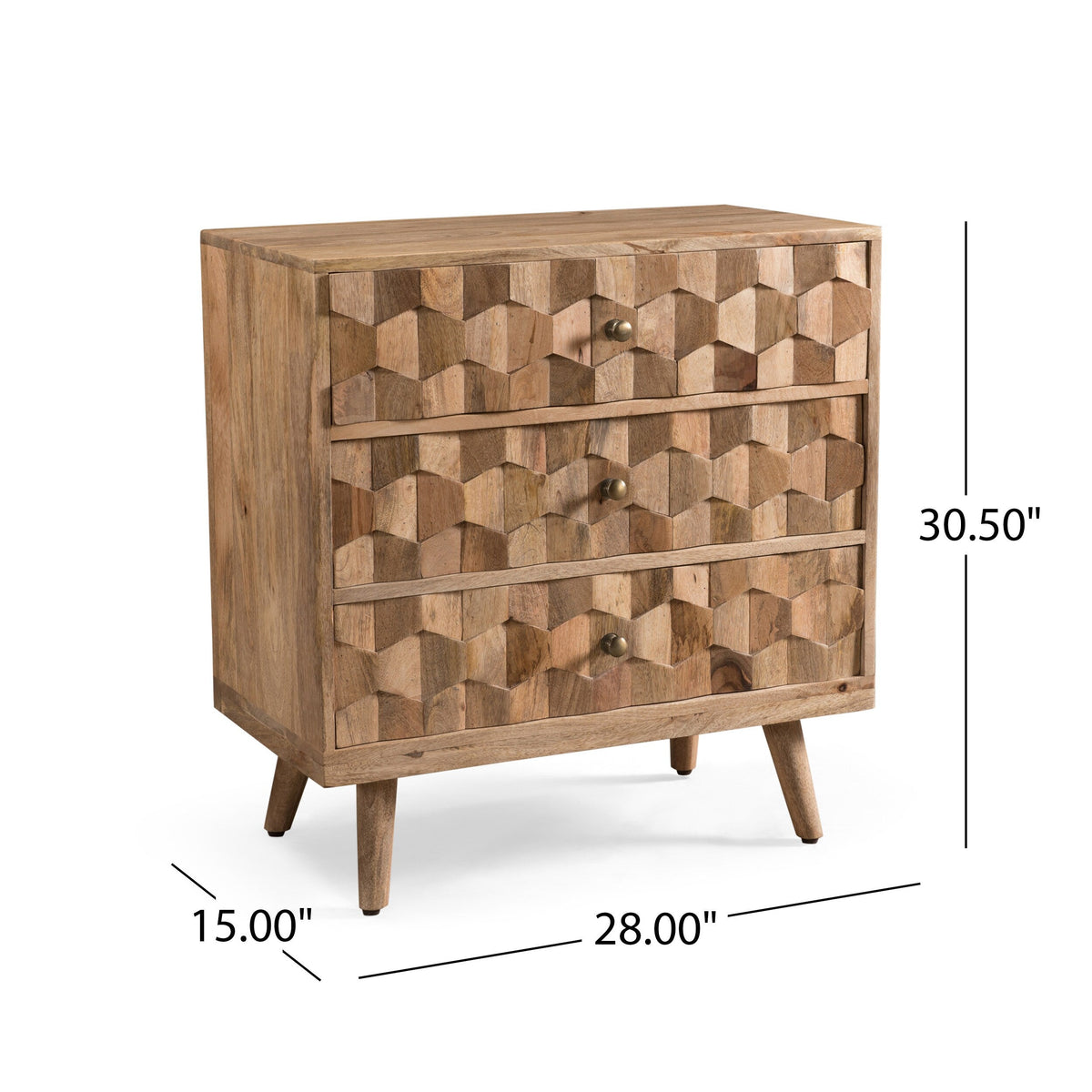 Best Selling Home Decor Brown 3-Drawer Chest