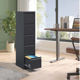 Kahomvis Black Office Cabinet