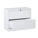 Kahomvis White Office Cabinet