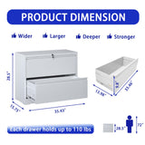 Kahomvis White Office Cabinet