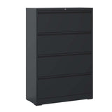 Kahomvis Black Office Cabinet